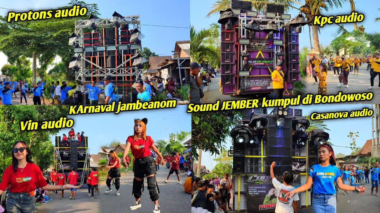 Karnaval jambeanom di penuhi sound horegnya jember