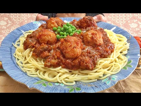 20190601【咀嚼音】【ASMR】【mukbang】手作り ミートソースパスタと肉団子 パン トマト 食べるだけ 一人飯 飯枠 飯動画 Mukbang