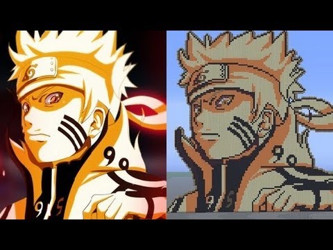 Naruto Bijuu Mode Minecraft Pixel Art Episode 3 Youtube