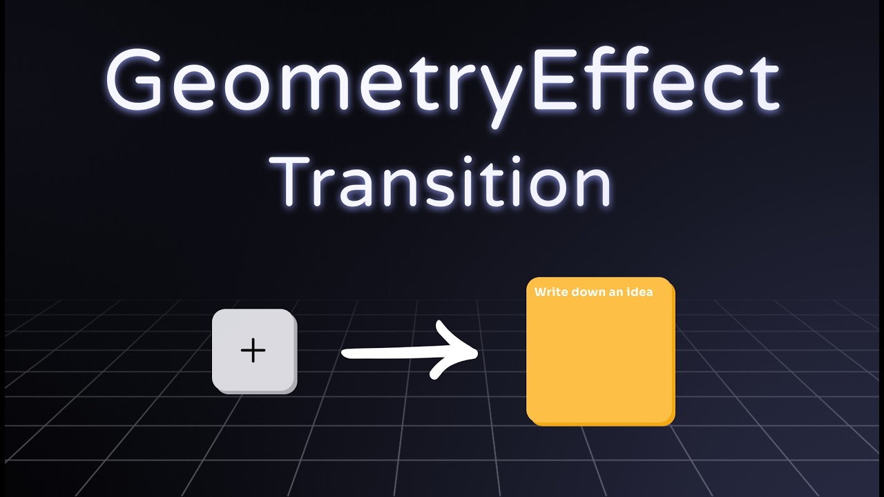 From Plus to Card: Smooth SwiftUI Transitions - YouTube