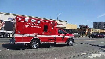 LAFD Rescue 7 Transporting