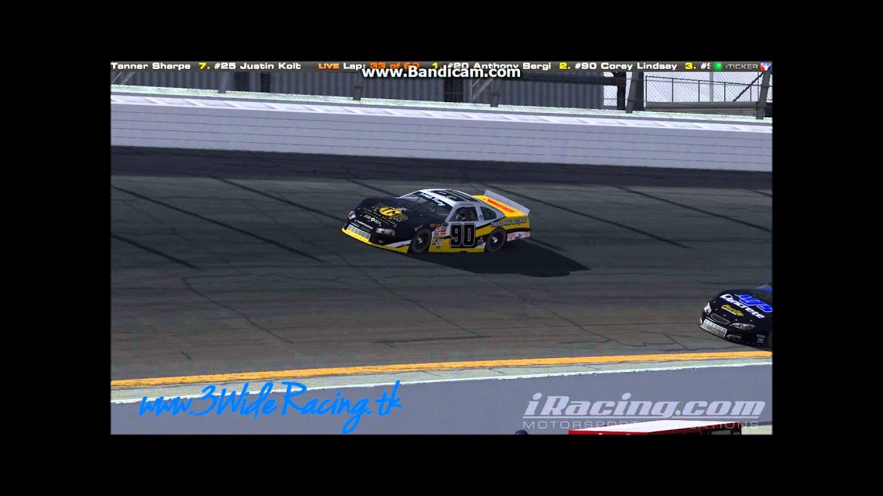 iRacing: 3 Wide Racing 2014a Super Late Model Series: Rockingham Flip - YouTube