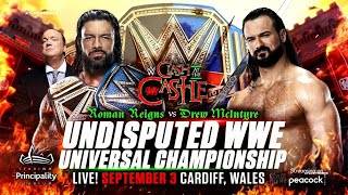 WWE 2K23: Roman Reigns vs Drew McIntyre at Clash at the Castle for WWE Universal Championship
