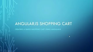Shopping Cart Using AngularJS - Implementing Checkout page (Part 7)