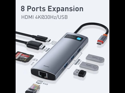 Cool Gadgets ~ USB C HUB ~ USB 3.0 Adapter ~ Type C to HDMI ~ 8 in 1 Type C HUB Dock ~  #shorts