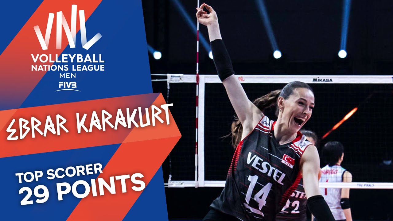 Ebrar Karakurt On Fire Lifts Turkey To Second Medal In Vnl History Top Scorer Vnl 2021 Youtube