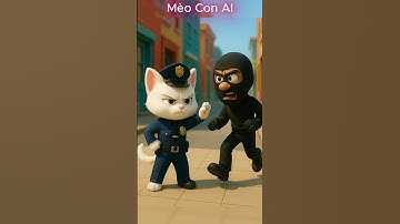 Mèo con làm cảnh sát #shorts #cat #ai #meow #meo
