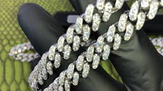 VVS Moissanite Iced Out Miami Cuban Chain Beats Diamond Testers