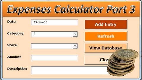 VBA Excel - Budget -  Expenses Calculator Project Part 3 -VBA Excel tutorial