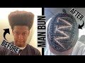 114 Watch Me | Man Bun Braids | Ninja Bun on Black Hair | Triangle Parts on Men | Man Bun Part 1