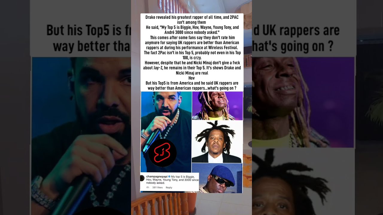 Drake S Top 5 Shocks UK Rappers Vs American Legends Debate Biggie Rapper