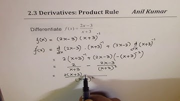 Calculus Derivatives Product Rule Test Review MCV4U