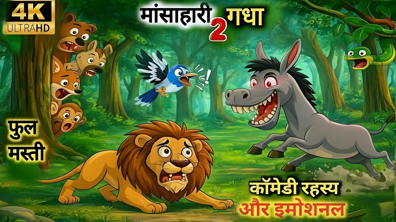 मांसाहारी गधा 2। रहस्य,रोमांच से भरपूर, हिंदी कहानी।#newstory2025 #moralstories #fairytalesstory 