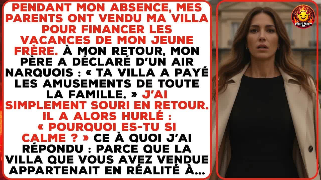 « Ton papa Calvin m'a vendu cet endroit pour 1,5 million en espèces la semaine dernière. Alors dégage avant que j'appelle les flics. » J'étais figée dans l'allée de la maison que je gérais depuis...