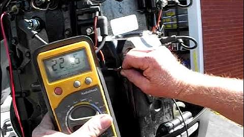 DVA readings(Peak Reading Adapter) output test on a 225 Johnson motor