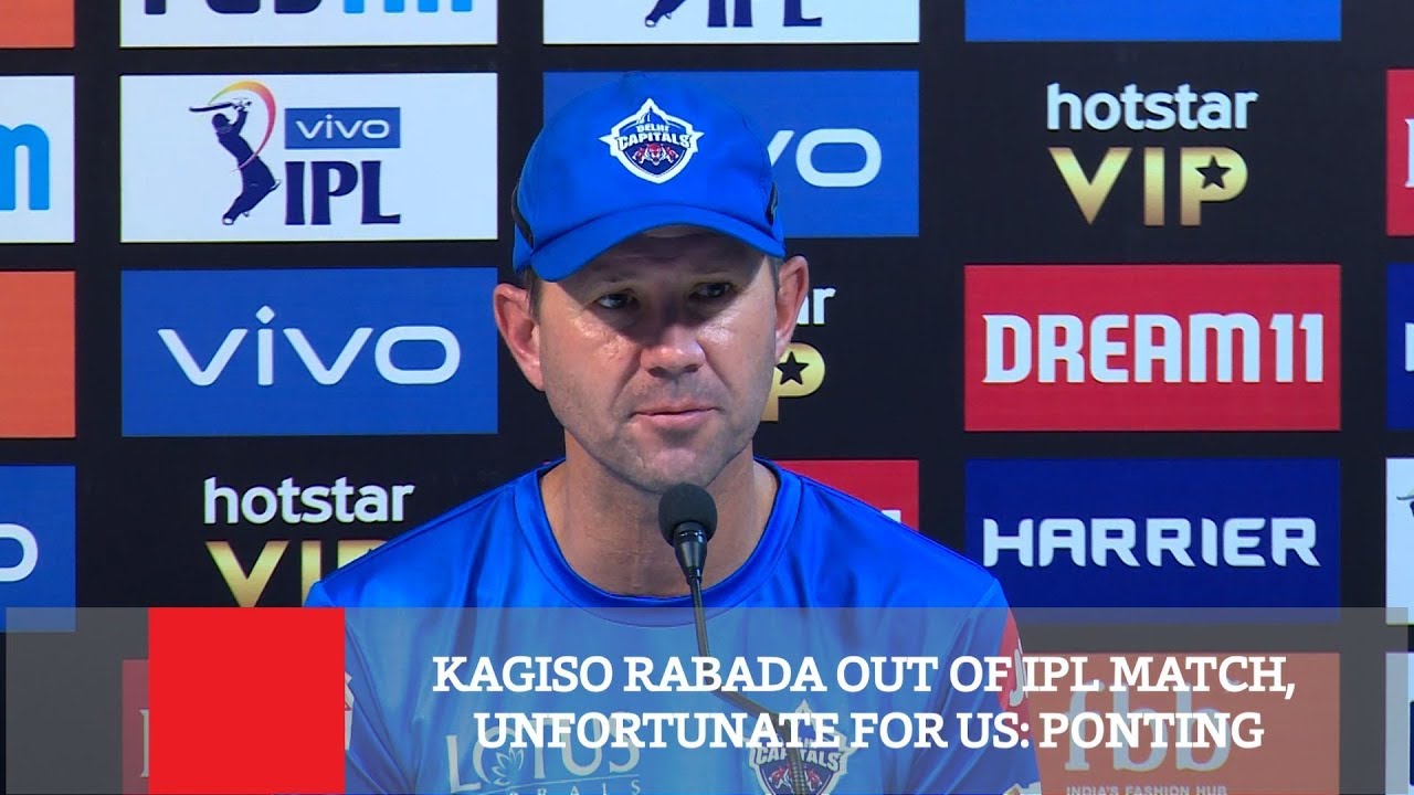 Kagiso Rabada Out Of IPL Match, Unfortunate For Us: Ponting
