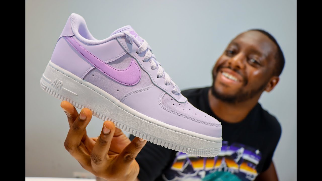 Nike Air Force 1 Pure Violet Lilac Sneaker Review QuickSchopes Schopes 500 YouTube