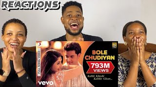 African Friends Reacts To Bole Chudiyan Full Video -K3G|Amitabh, Shah Rukh, Kajol, Kareena, Hrithik|