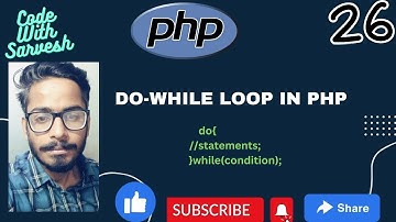 Do while loop in PHP | PHP Tutorial in PHP | Code With Sarvesh