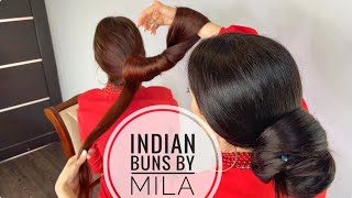 Red dress + Indian buns by Mila (PREVIEW PATREON) #haare #cabelosdivos #indian #super