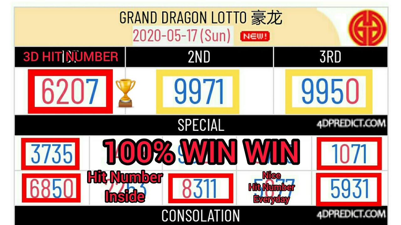 GRAND DRAGON LOTTO 4D CHART 18.5.2020 - YouTube