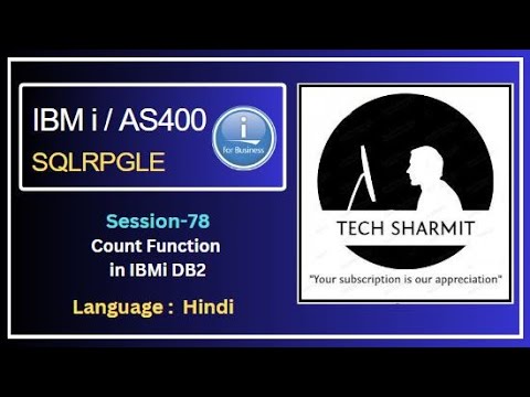 count function in db2 sql  | SQLRPGLE | ibmi training | sqlrpgle as400 | db2 | db2 view
