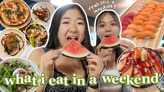 WHAT I EAT IN A WEEKEND as a college student! (realistic + intuitive)