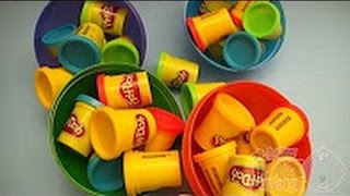 Learn Colours With Play Doh Fun Learning Contest!Opening 4 Big Surprise Eggs