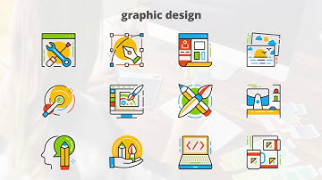 Graphic Design - Flat Animated Icons | After Effects Project Files - Videohive template
