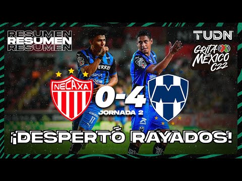Resumen y goles | Necaxa 0-4 Rayados | Grita México C22 J2 | TUDN