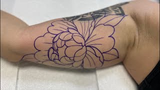 Flower Power! Little Peony Tattoo On My Day Off!