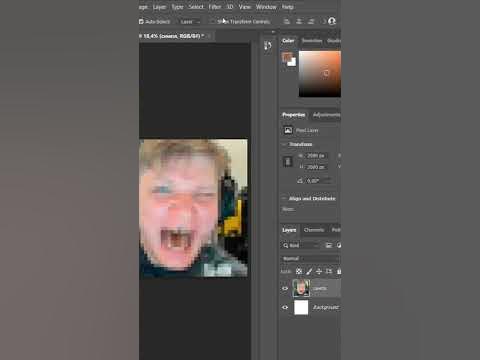 Как зашакалить фото в Фотошопе - Как сделать мем #shorts - YouTube