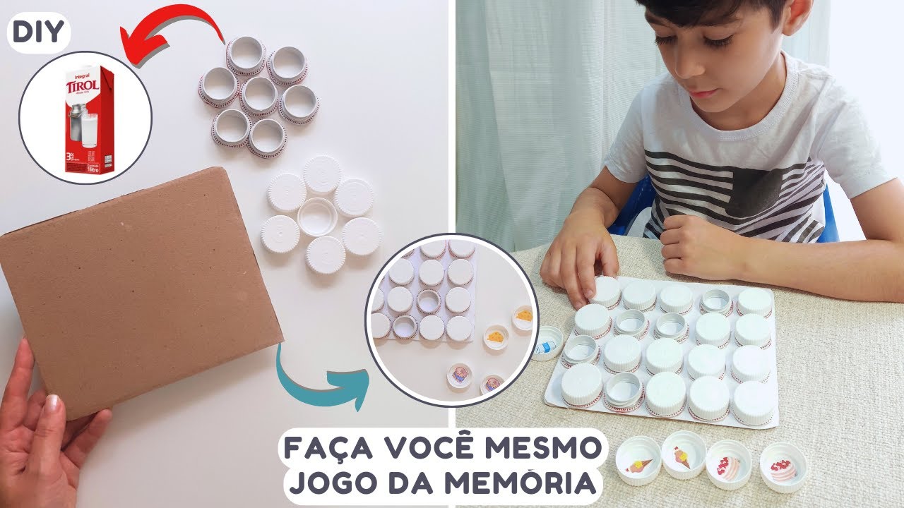 JOGO DA MEMÓRIA COM MATERIAL RECICLADO | TREINANDO A MOTRICIDADE FINA ...