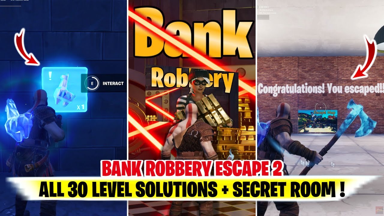 BANK ROBBERY ESCAPE 2 Solutions (Wishbone_45 Map) Fortnite BANK