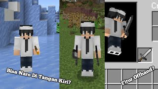 Cara Megang Torch Di Tangan Kiri!! MOJANG Diam Diam Nambahin Fitur Offhand DI MCPE 1.19 screenshot 5
