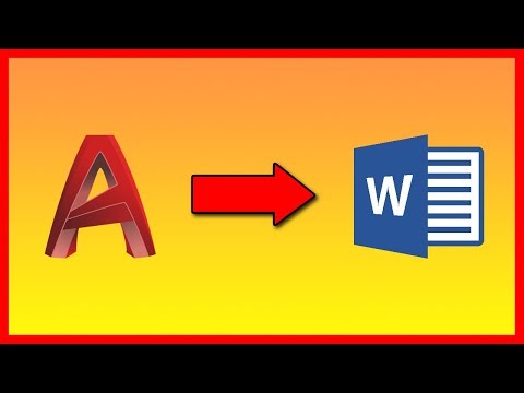 How to export AutoCAD 2019 drawing into Word 2019 - Tutorial