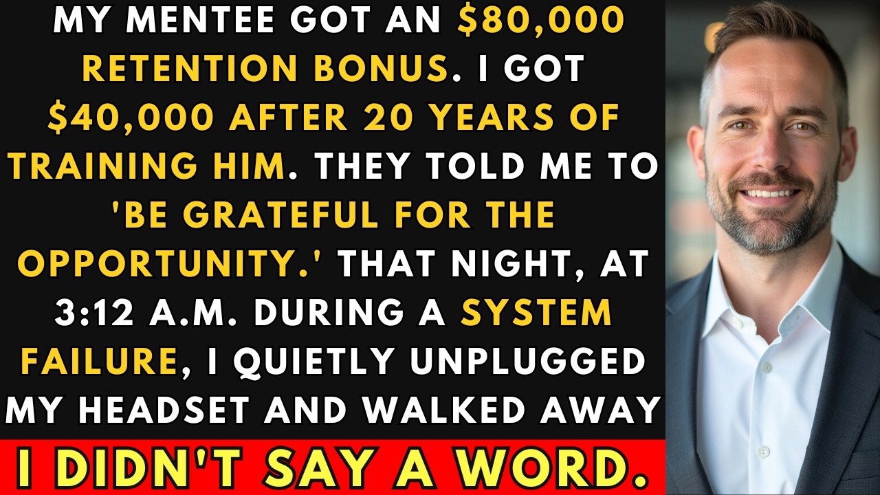 My Mentee Received An $80,000 Retention Bonus. I Got $40,000 — So I Walked Out At 3:12 A.M.