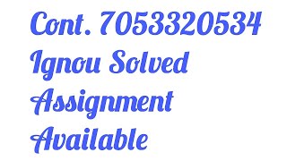 BPHET 145 Ignou Solved Assignment