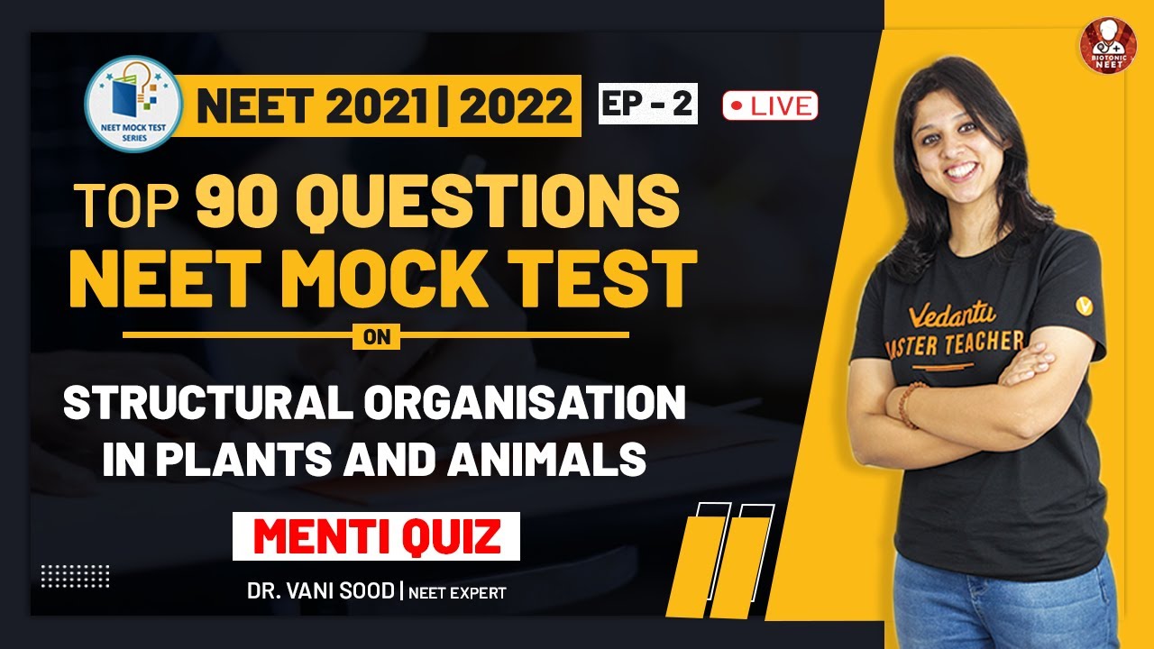Structural Organization in Plants & Flowers  | Most Important Questions for NEET | NEET Mock Test