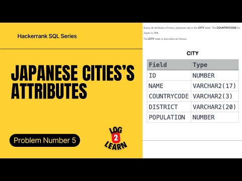 Japanese Cities' Attributes – SQL SELECT * WHERE | HackerRank Day 5