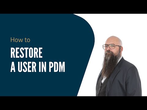 SOLIDWORKS TUTORIAL: How to restore a user in PDM