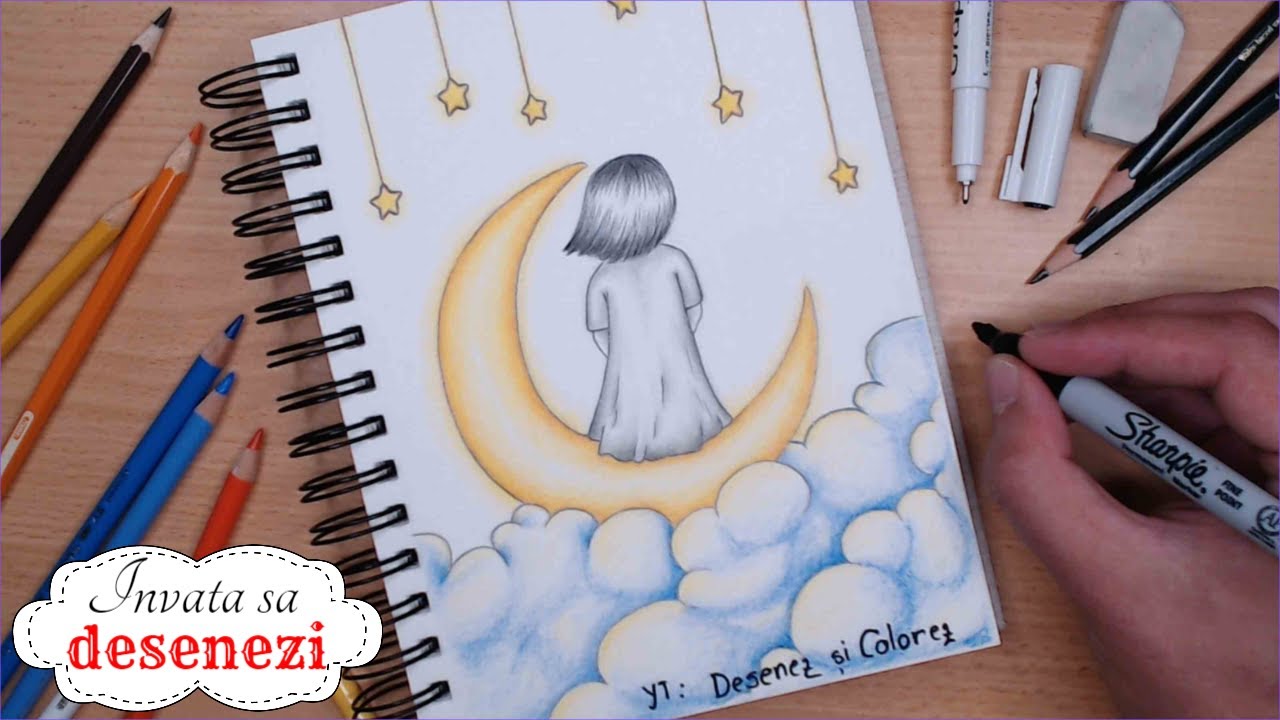 Desen In Creion O Fata Cum Se Fac Umbre Si Lumini How To Draw Easy With Pencil Youtube