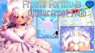 HOW I WON FROSTY FORTITUDE GLITTERFROST HALO + (showing toggles) || Royale high roblox || hailierh