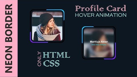 Animated Profile Card with Neon Border & Glass Effects || Only HTML & CSS