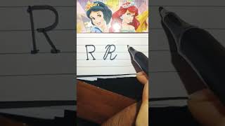 Print and cursive handwriting with bubble letter|| letters#shorts