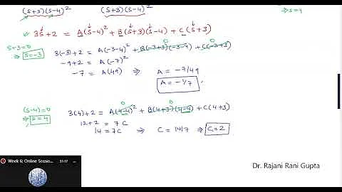 Inverse Laplace transform Case 2 (linear factor repeated twice)