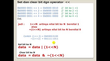 Dasar Mikrokontroler AVR bag-15: Operator  geser bit