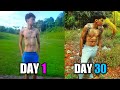 200 PUSH UPS A DAY FOR 30 DAYS CHALLENGE - SKINNY TO MUSCLE BODY TRANSFORMATION (OKANO ZHANG)