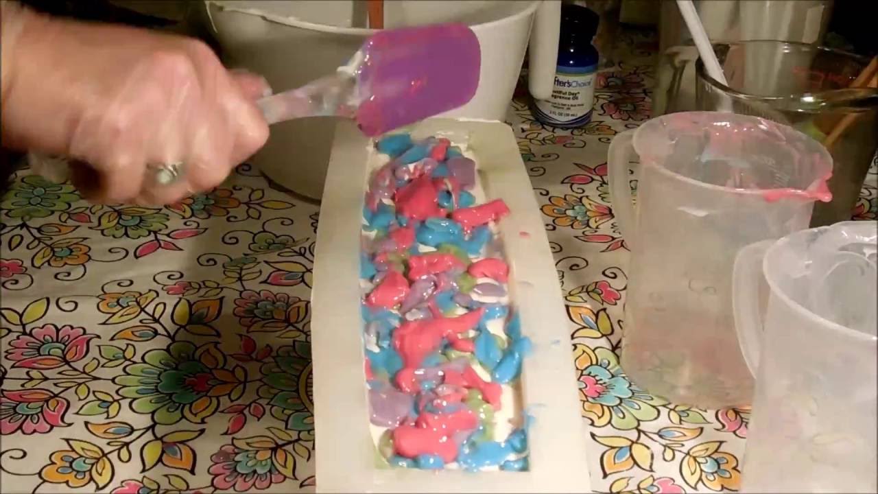 Making & Cutting "Beautiful Day" Cold process soap - YouTube