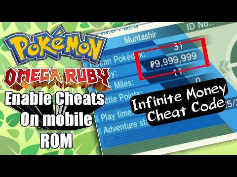 How enable Cheats on Pokemon Omega Ruby cheats | money on pokemon ruby - YouTube